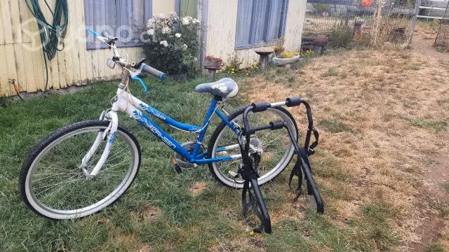 Bicicleta y soporte para auto