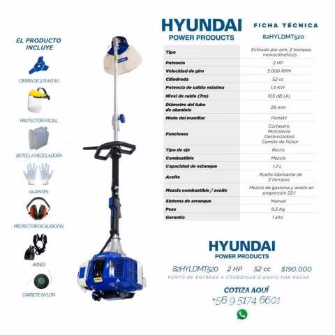 Desmalezadora Hyundai HYCB550 NUEVA