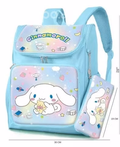 Mochila Niña Con Estuche Calipso Cinnamoroll
