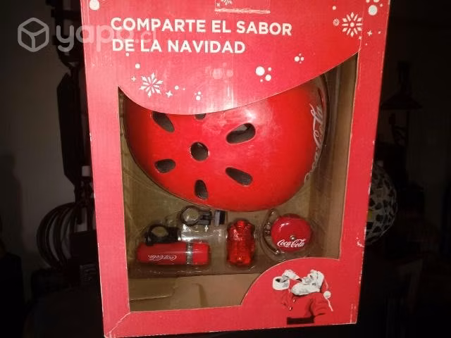 Casco bicicleta coca cola