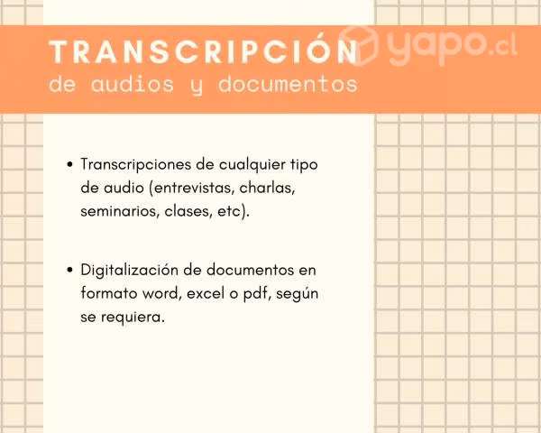 Transcripción de audios y documentos