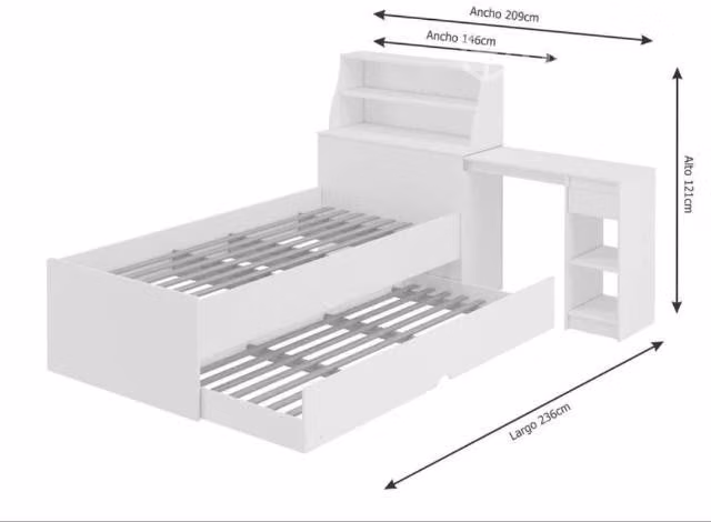 Cama Nido de 1.5 Plazas