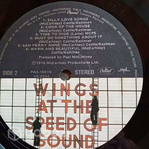 DISCOS VINILOS WINGS AT THE SPEED OF SOUN el tabo