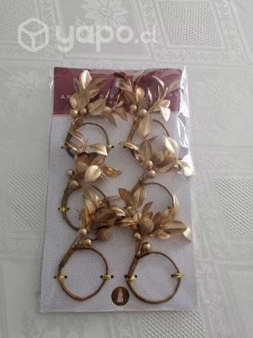 Juego de mantel, servilletas, anillos