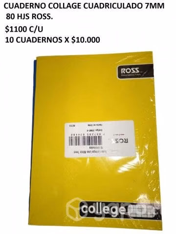 Pack cuadernos collage 5mm