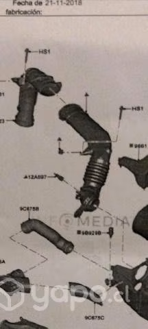 Tubo flexible de aire Ford