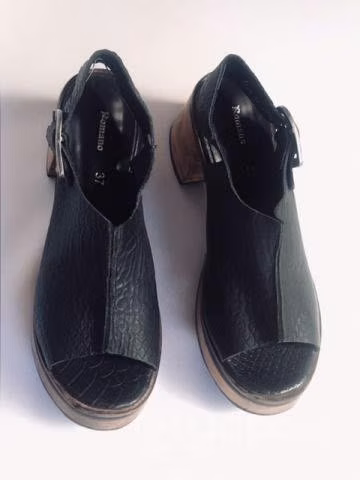 Sandalias sueco de cuero, marca Romano - Imagen 4