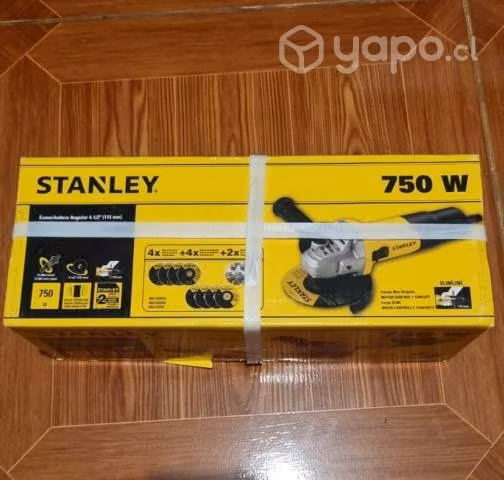 Esmeril Angular Stanley 4 1/2 750w + 10 Discos - Imagen 2