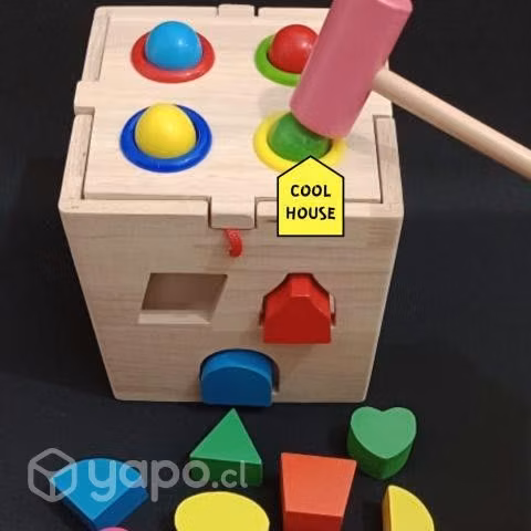 Cubo de madera didáctico para niños