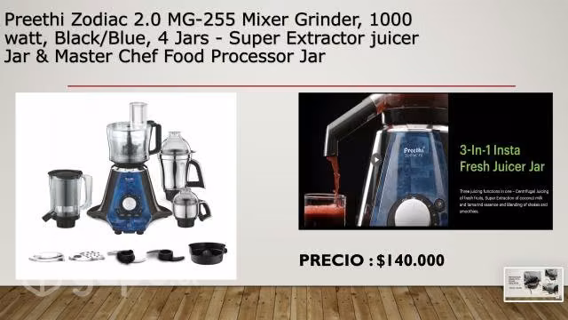 Preethi Zodiac 2.0 liquidora/Molinillo exprimidor