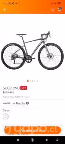 Bicicleta estilo urbano, rutera marca