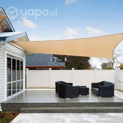 TOLDO RASCHEL RECTANGULAR 4x6 MT BEIGE / NUEVO - Imagen 6