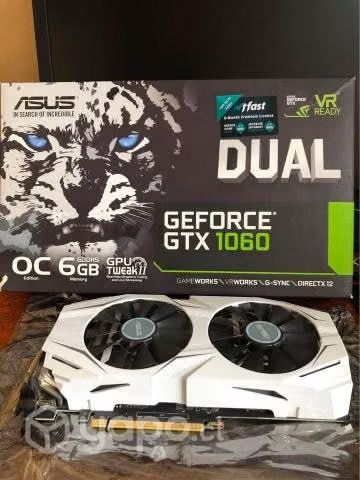 Tarjeta de Video Gtx 1060 6GB OC ASUS WHITE