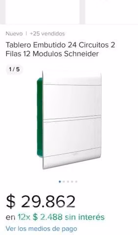 Tablero embutido Schneider 24 puestos