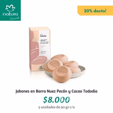 Jabones en Barra Nuez Pecán y Cacao Tododia