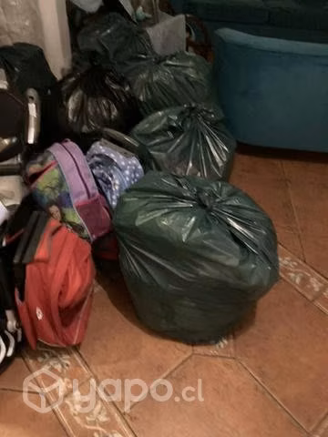 6 bolsas grandes Cada bolsa con más de 100 prendas