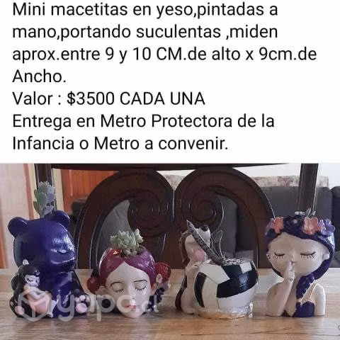 Mini macetitas de Yeso