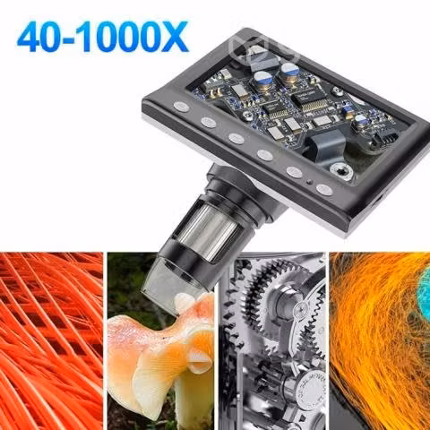 Microscopio Digital Pantalla LCD 4,3" 8 Led 1000x