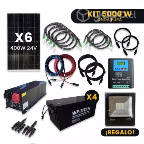 Kit Full Off Grid Energia Solar Hogar 5.000W Alto