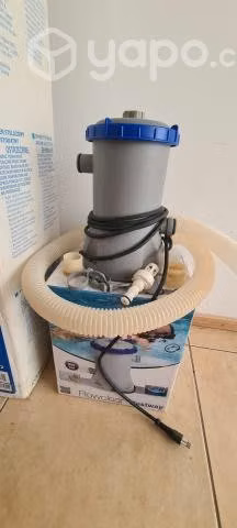 Piscina + motor para filtro