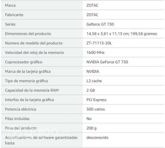 Zotac GT 730 ZONE edition 2GB 64bit DDR3 - Imagen 4