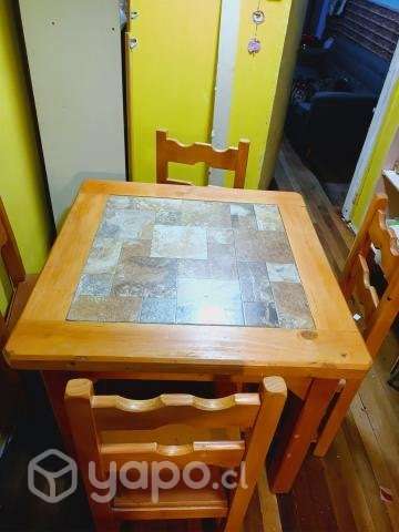 Comedor madera 4 sillas - Imagen 3