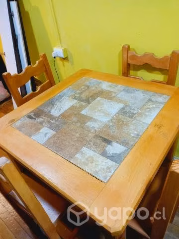 Comedor madera 4 sillas