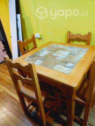 Comedor madera 4 sillas - Imagen 2