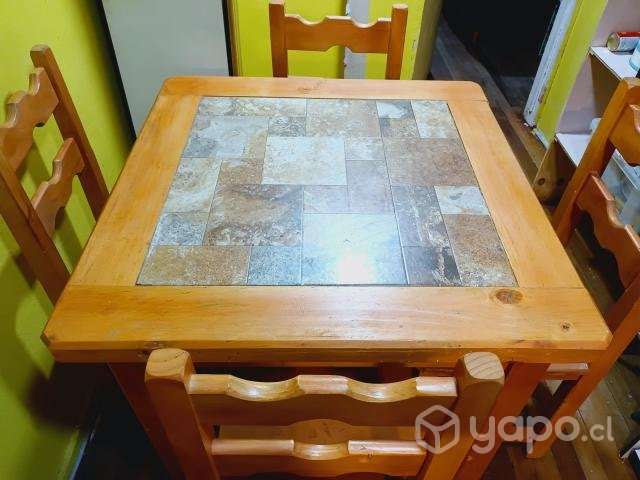 Comedor madera 4 sillas - Imagen 4