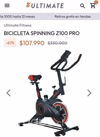 Bicicleta Spinning ZPro 100 embalada nueva