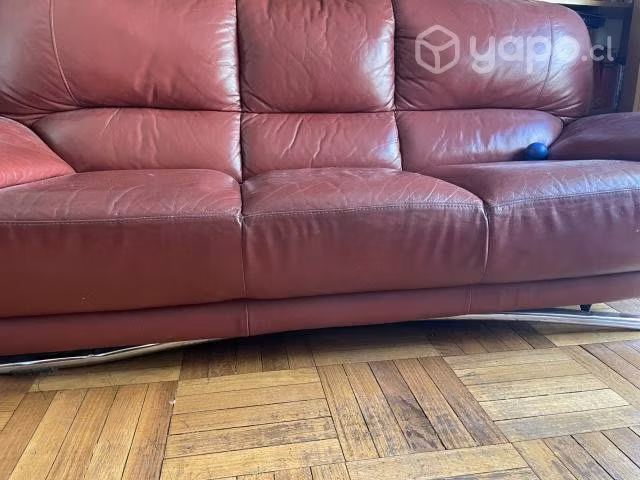 Sofa Cuero Rojo - Imagen 5