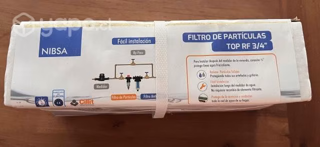 Filtro partículas agua