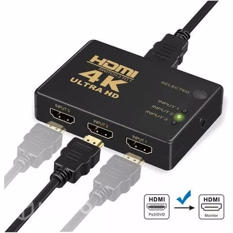 Switch hdmi 4k pasivo 3x1, control remoto - Imagen 4