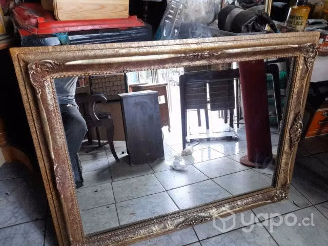 ESPEJO ANTIGUO con MARCO DORADO