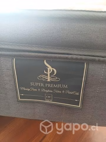 Cama Europea CIC super premium 2 plazas base div