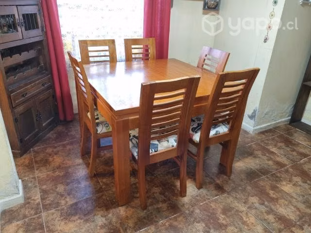 Comedor cuadrado excelente estado 6 sillas