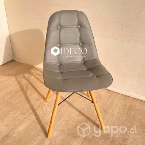 Silla eames acolchada, cómoda, para comedor - Imagen 3