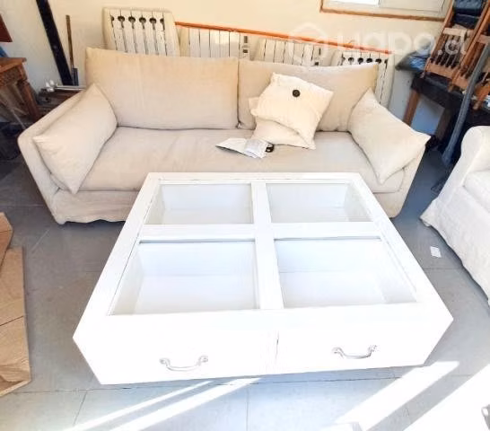 Mesa de centro blanca lacada