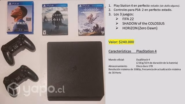 Playstation 4 (ps4) en muy buen estado