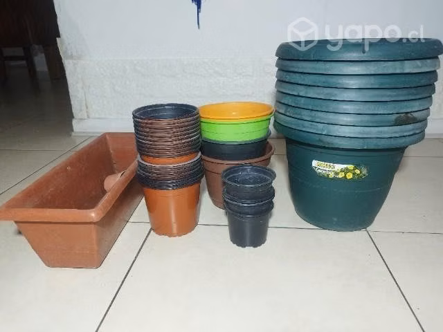 Lote 37 maceteros para plantas diferentes medidas