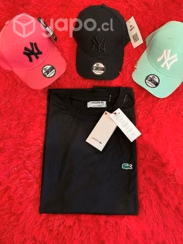 Poleras Lacoste algodón y bordadas - Imagen 3