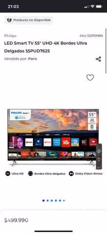 Televisor philips 55 pulgadas