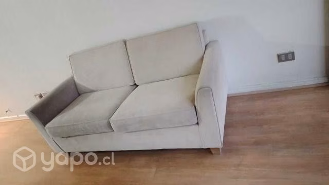 Sillón 2 cuerpos gris/rosado claro - Imagen 3