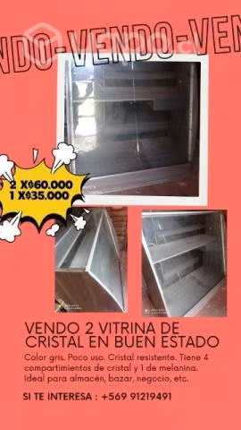 Vitrina de cristal resistente