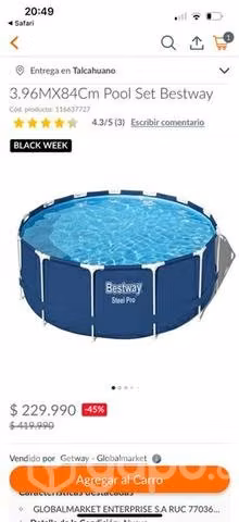 Piscina nueva sellada