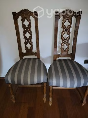 Set de 8 sillas de madera