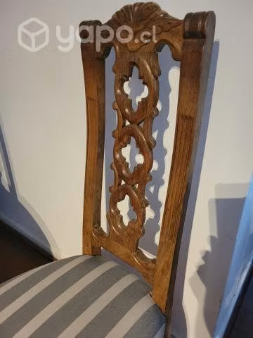 Set de 8 sillas de madera