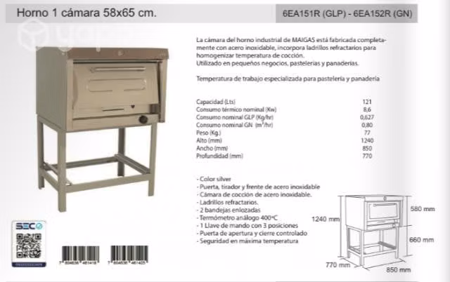 Horno Semi Industrial Maigas