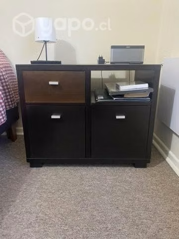 Mueble velador base negra