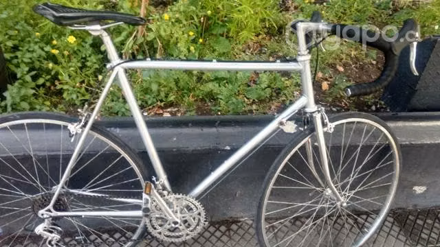 Bici de ruta clasica gris